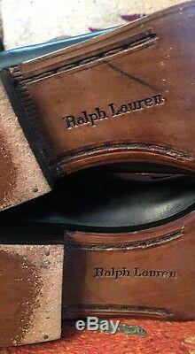 RALPH LAUREN Vtg 80s Black Lace-Up English Riding Field Boot 6B Italy Mint RARE