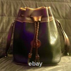 RARE Vintage AWL Leather Dooney & Bourke Teton Drawstring Bag, Shoulder Satchel