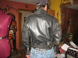 RARE Vintage Harley Davidson Horse Hide Leather 1950s Cycle Champ Jacket DPocket