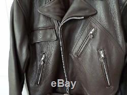 RARE Vintage IRON HORSE LEATHER MOTORCYCLE JACKET Size Lg One Of A Kind