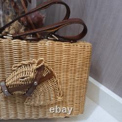 RARE Vintage Marcus Brother wicker 3D horse head handbag purse from the 1960's