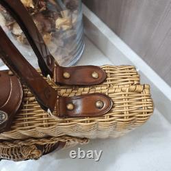 RARE Vintage Marcus Brother wicker 3D horse head handbag purse from the 1960's