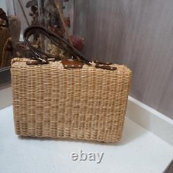 RARE Vintage Marcus Brother wicker 3D horse head handbag purse from the 1960's