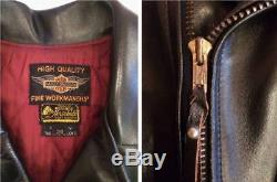 REAL McCOY x HARLEY DAVIDSON 50s Vintage JKT Horse Biker Riders Leather Jacket
