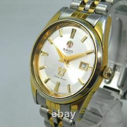 Rado Golden Horse Automatic Date Men's Gold Silver Vintage Watch Swiss