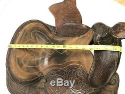 Ralide Vintage Western Leather Sheep Fleece Adult Horse Saddle 3712024 3780494