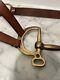 Ralph Lauren Equestrian Belt Leather Brass Bridle Stirrup Horse Bit Medium RARE