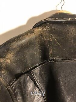 Rare 1930's Block Bilt Horse Hide Leather Motorcycle Jacket (for repair)