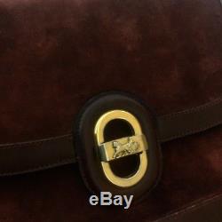 Rare Authentic OLD CELINE Vintage Shoulder Bag Horse Carriages Leather
