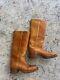 Rare VTG 70s Saddle Frye Campus Stitching Horse Boots Size 8.5 Mens Distressed