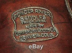 Rare Vintage 15 Powder River Ranch Saddle Western Leather Horse Tack