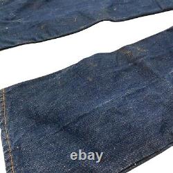 Rare Vintage 60s 70s Levi's Jeans 505 Dark Wash Leather Horse Riding orange tab