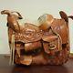 Rare Vintage Custom Made Saddle Horse Shaped Brown Leather Purse Handbag Strap