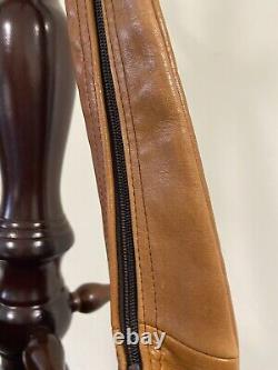 Rare Vintage Hand Made Genuine Leather Rose & Horse Carved Handbag Excellent