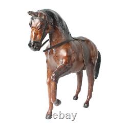 Rare Vintage Leather Horse Handmade Collectors Item