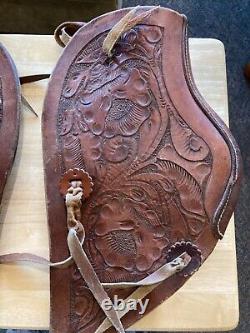 Rare Vintage Leather Tapaderos Horse Tack