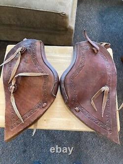 Rare Vintage Leather Tapaderos Horse Tack