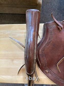 Rare Vintage Leather Tapaderos Horse Tack