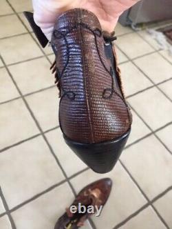 Rare ZALO Vintage Leather & Suede Horse Appliqué Ankle Boots Bootie 7.5M