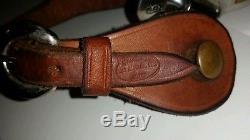 Roy Robinson Vintage Spurs Cowboy Western Horse Ranch Leather Straps InitialsGSA