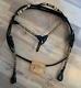 STEVE GUITRON Headstall 1-2 Ear and Browband Leather Silver Rawhide Braid Black