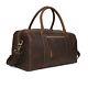 SUNVP Mens Leather Travel Duffle Bags Crazy Horse Vintage Luggage Shoulder