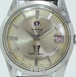 SWISS RADO GOLDEN HORSE 11675 Date 30Jewel SS Men's Automatic Vintage Watch