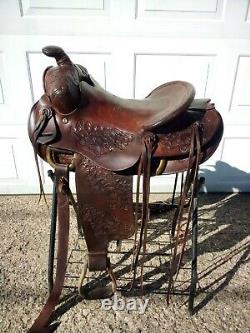 Saddle King of Texas Vintage Western Saddle, 15 Horse Tack