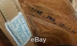 Sanders Golden Tan Leather Vintage Cowboy Western Boots Exotic Inlays Men 11.5 B