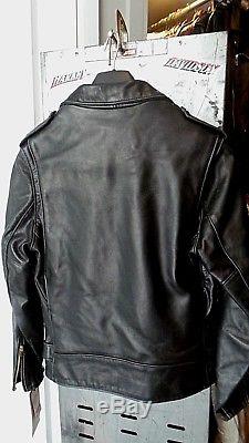 Schott NYC PERFECTO LEATHER PER- 2 VINTAGE HORSE HIDE MADE IN USA RARE NEW