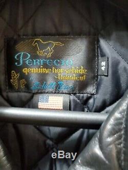 Schott nyc 613SH vintage Perfecto black horse jacket heavyweight 42 Made in USA