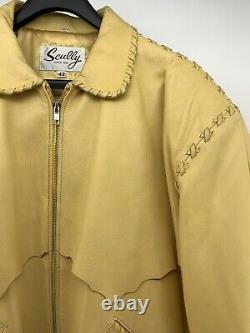Scully Mens 42 Western Indian Native American Hunting Horses Leather Jacket