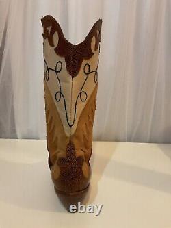 Size 8 M- Zalo Vintage Women's Cowboy Western Boots Horse Design RARE