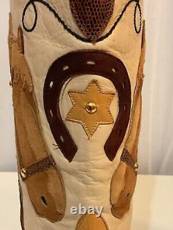 Size 8 M- Zalo Vintage Women's Cowboy Western Boots Horse Design RARE