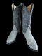 TONY LAMA Vintage Rare EXOTIC 8501 Gray Cowboy Boots Mens Size 8.5 D BLACK LABEL