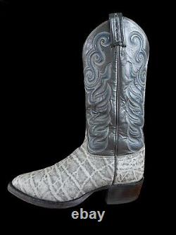 TONY LAMA Vintage Rare EXOTIC 8501 Gray Cowboy Boots Mens Size 8.5 D BLACK LABEL