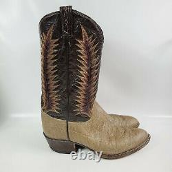 TONY LAMA Vintage Rare EXOTIC 8601 Elephant Brown Cowboy Boots Mens Size 10.5 D