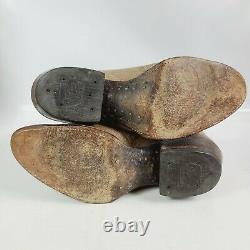 TONY LAMA Vintage Rare EXOTIC 8601 Elephant Brown Cowboy Boots Mens Size 10.5 D