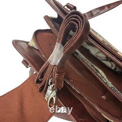 Texas Leather Mfg Western Retro Handbag Purse Horse Blanket with Strap VTG New