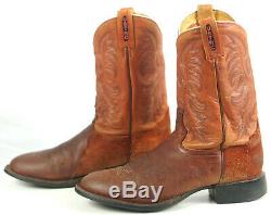 Tony Lama USTRC Roughout Suede Cowboy Boots Vintage El Paso Made Men's 10.5 D