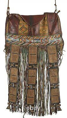 Tuareg bag from leather camel horse African Niger Peul Fulani Sahara