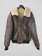 U. S. CAVALRY Men's Sz US 42 L B-6 Shearling Bomber Sheepskin Leather Jacket B6