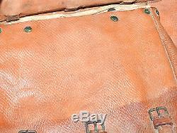 US Army WW1 CAVALRY M-1904 LEATHER SADDLE BAGS SPALDING 1917 Vtg Horse Riding