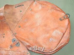 US Army WW1 CAVALRY M-1904 LEATHER SADDLE BAGS SPALDING 1917 Vtg Horse Riding