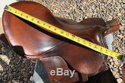 Used Vintage JOHS STUBBEN SIEGFRIED 17.5 ENGLISH Horse SADDLE Leather Suede