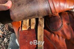 Used Vintage JOHS STUBBEN SIEGFRIED 17.5 ENGLISH Horse SADDLE Leather Suede