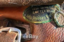 Used Vintage JOHS STUBBEN SIEGFRIED 17.5 ENGLISH Horse SADDLE Leather Suede