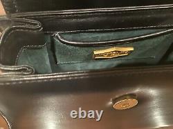 VICENZA 1993 Black LEATHER Smooth Leather EQUESTRIAN PURSE Vintage