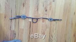 VINTAGE 1 ONE EAR WESTERN HORSE LEATHER COWBOY TRAIL RANCH BRIDLE HEADSTALL TACK