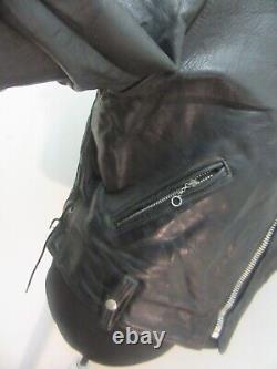 VINTAGE 60's SCHOTT USA PERFECTO 1 STAR HORSE LEATHER MOTORCYCLE JACKET SIZE 42